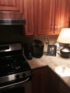 interior of a kitchen before renovation close up