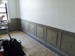 A Manhattan townhouse undergoing renovation
