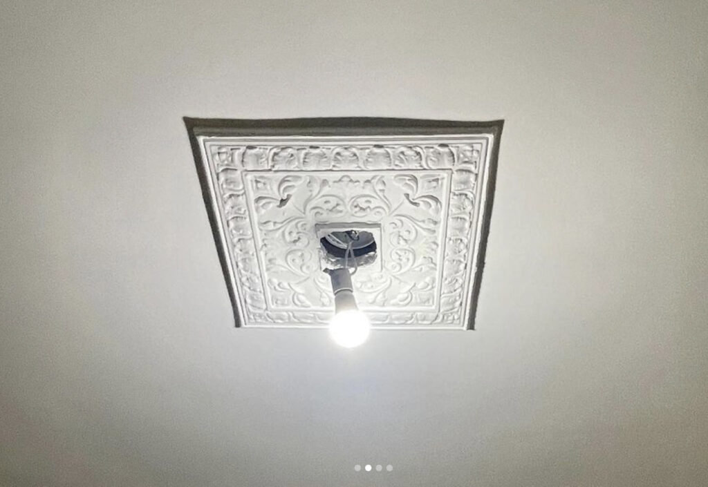 A plaster ceiling repair by Paint Works New York