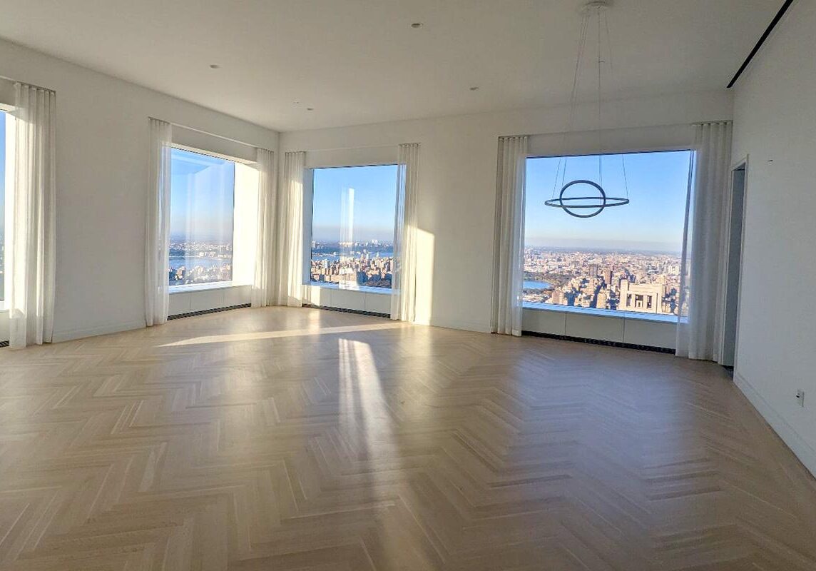 Refinished wood floor in a Manhattan apartment